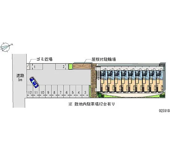 ★手数料０円★久留米市津福本町　月極駐車場（LP）